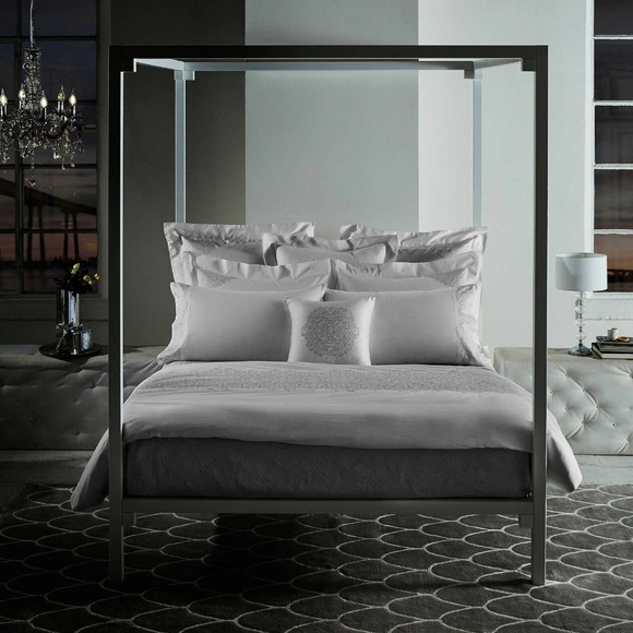 SOLD!! Frette Noto Ricamo Euro Shams 2 - Picture 4 of 6
